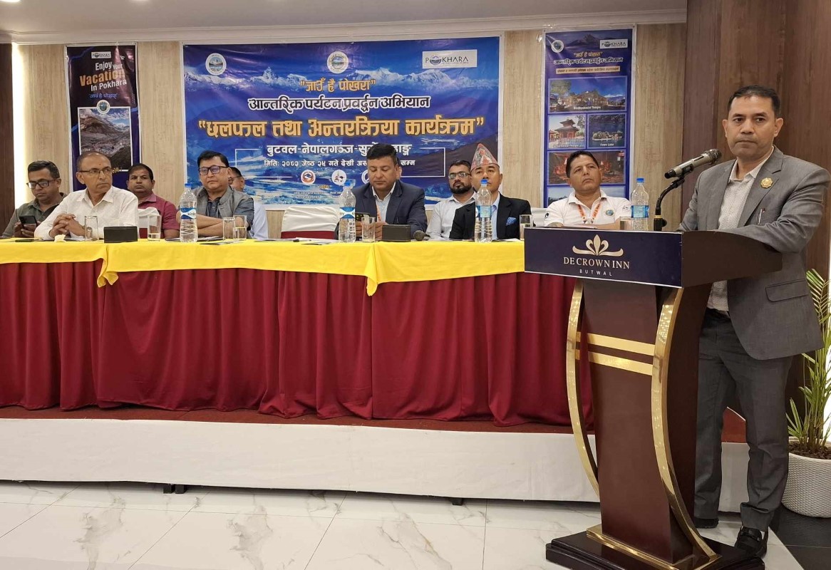 पोखरा पर्यटन प्रवर्द्धनका लागि होटल व्यवसायीहरूको टोली लुम्बिनीमा