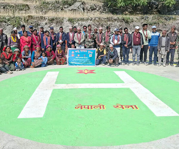 हुम्लाको अदानचुलीमा हेलिप्याड निर्माण