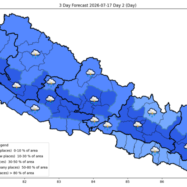 आज पनि केही स्थानमा भारी वर्षाको…